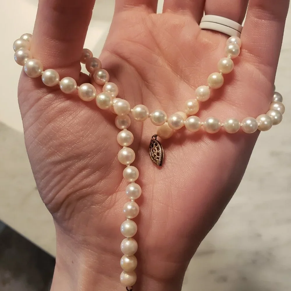14" pearl necklace akoya - Picture 4 of 9